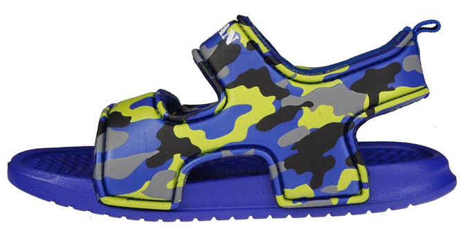 Sandały piankowe dziecięce American Club BNH-99 czarne i niebieskie rozm.24-28