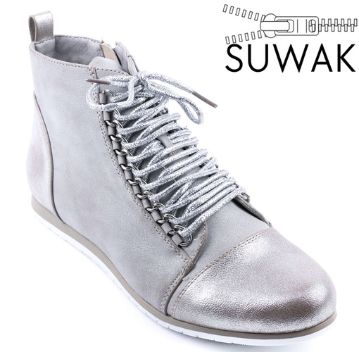 Women's transitional shoes Sergio Leone D21877SR silver size 36-41