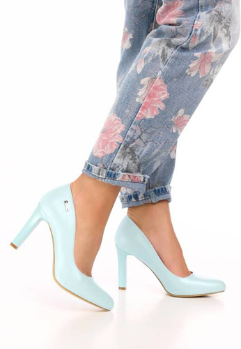 Pumps for women Sergio Leone D1457JNI light blue, size 36-41
