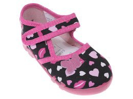 Tenisówki dziecięce na pary Ren But GRANAT USTA czarne rozm.19-27