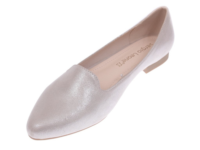 Baleriny damskie Sergio Leone DBL610BEZL beżowe rozm.36-40