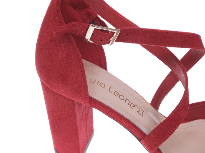 Pumps for women Sergio Leone DSK863CZMI red, size 36-40