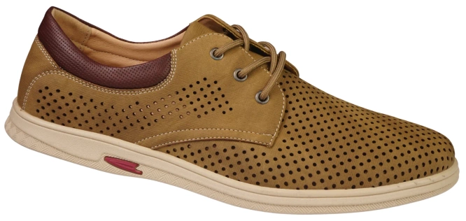 Półbuty męskie Prety M62800-5CA camelowe rozm. 40-45