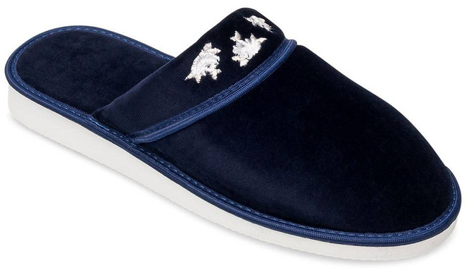 Pantofle damskie Meteor RV059 HALINA granatowe i bordowe rozm.36-40