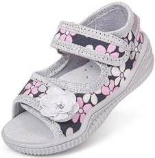Tenisówki dziecięce Viggami EMILKA KWIATKI popielate rozm.19-25