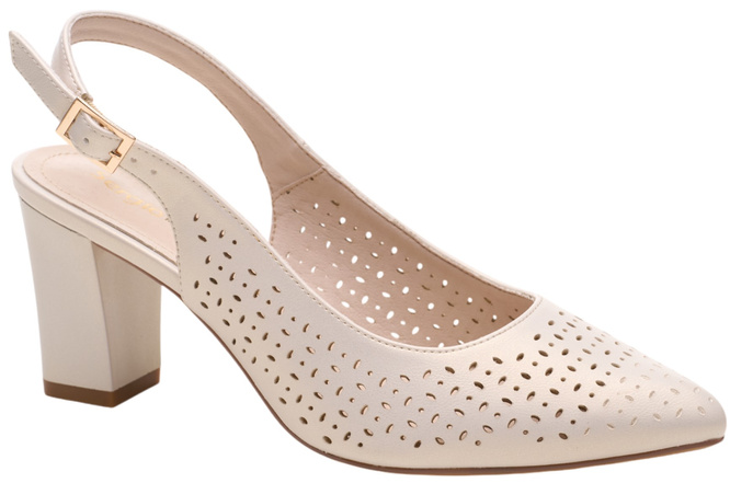 Sergio Leone DSK175PE women's sandals, pearl, sizes 36-40