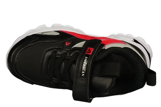 American Club BBS-21 black-red and black-blue children's sports shoes, size 27-31