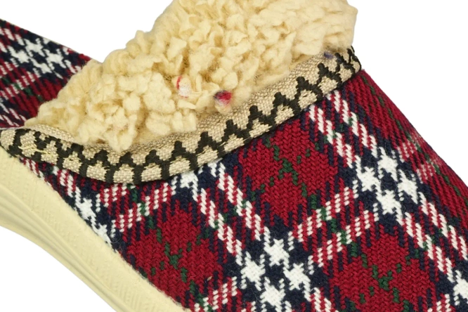 Pantofle tekstylne damskie Fatex DF2513 bordowe rozm.36-41