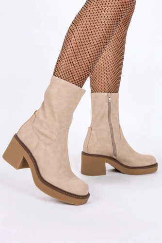 Buty zimowe damskie Sergio Leone DTR928BENU beżowe rozm.36-40