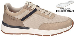 American Club MRH-137 men's sports shoes, beige and navy blue, sizes 41-46