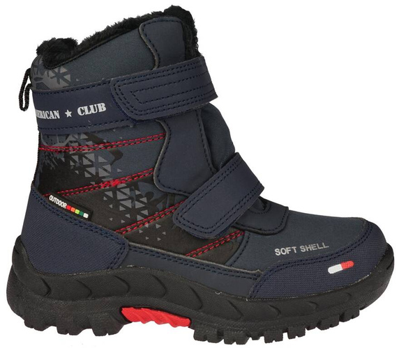 American Club BHL-102 children's winter shoes, black, sizes 27-31