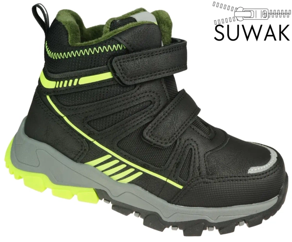 Children’s winter boots Apawwa BS6206RBLGR black, sizes 27–32