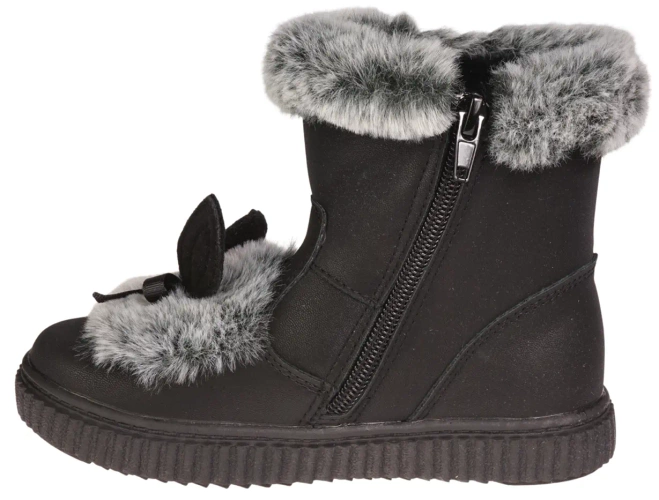 American Club BGC-27 black and pink children's winter shoes, size 27-31