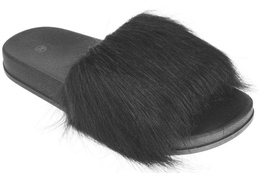 Pantofle tekstylne damskie Prety DDT6-1BL czarne rozm.36-41