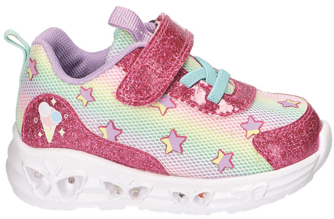 Buty sportowe dziecięce American Club AES-134 różowe i fuxia LED rozm.22-27