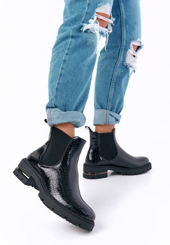 Sergio Leone DTR746CZLA women's Chelsea boots, black, sizes 36-40