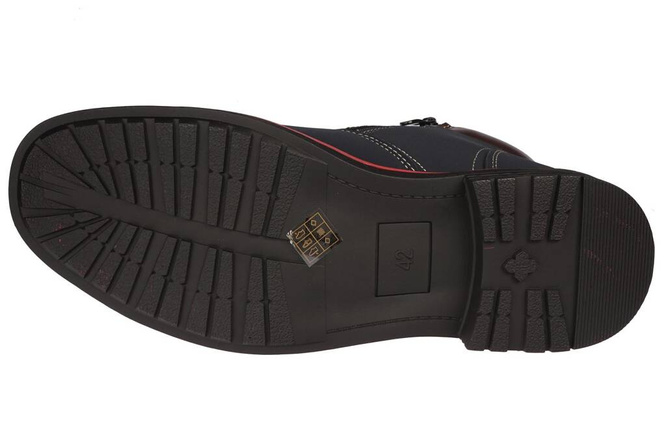 Purlina M9366-2BU men's winter shoes, navy blue, sizes 40-46