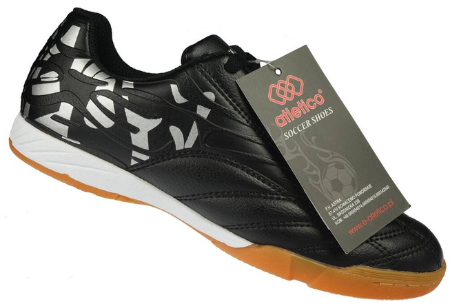 Indoor shoes for Atletico sizes R2416BLSI black and silver size 41-46