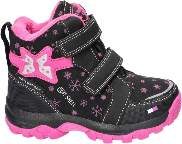 Buty zimowe dziecięce American Club BRL-130 fioletowe i różowe rozm.24-28