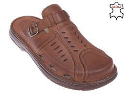 Łukpol M861KO cognac men's slippers, size 41-46