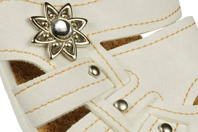 Women's Turkish slippers Fatex DF2310 white size 36-40