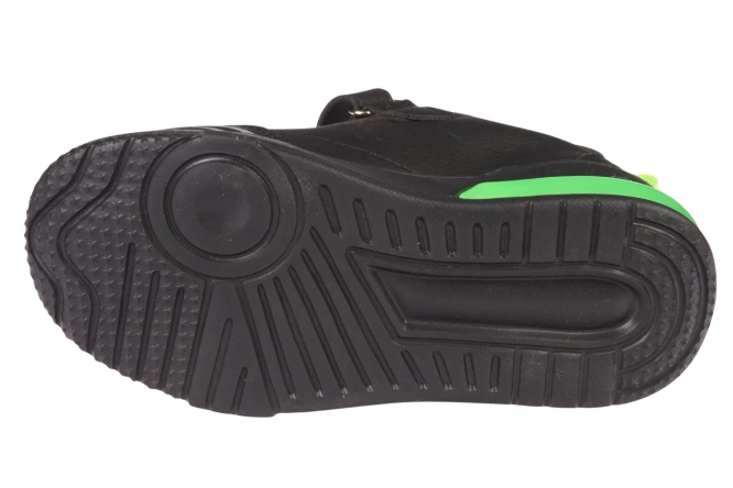 Buty sportowe dziecięce Apawwa BT6518PBLGR czarno-zielone LED rozm.26-31