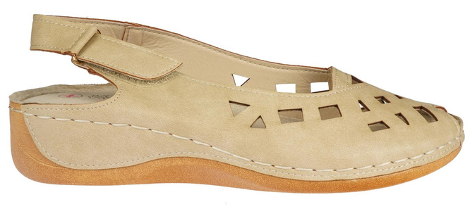 Sandały damskie Skotnicki DS-3-0628CA camel rozm.36-41