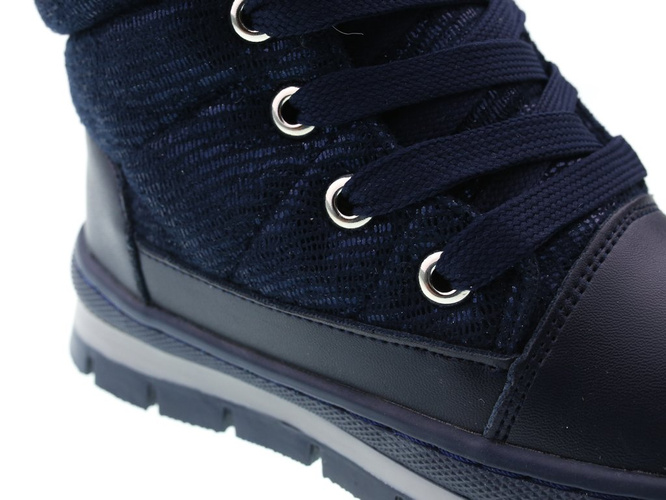 Children's winter shoes Clibee BK-906BU navy blue size 27-32