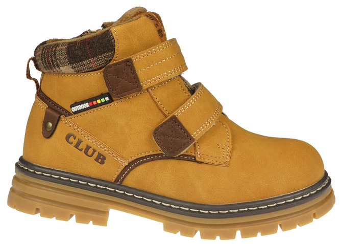American Club BXD-103 children's winter shoes, black and camel, sizes 29-33