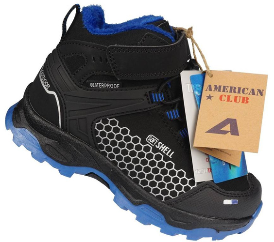 Children's winter shoes American Club BHL-29 blue or red size 27-31