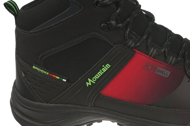 Buty zimowe męskie Badoxx MMXC-8290-WBLRE czarno-czerwone rozm.41-46