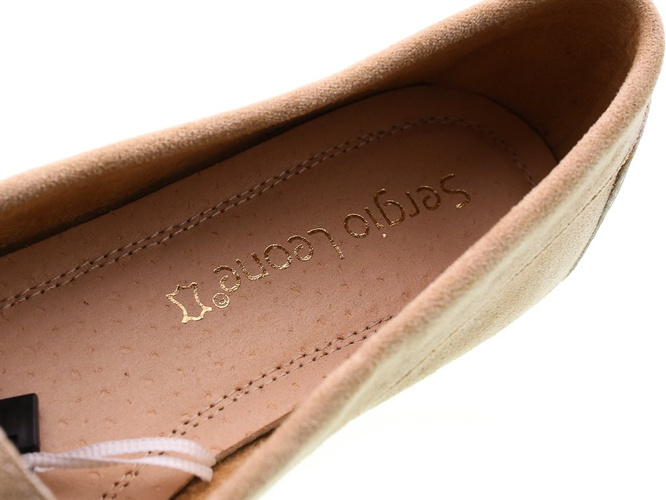 Women's loafers Sergio Leone D721-10BE beige size 36-40