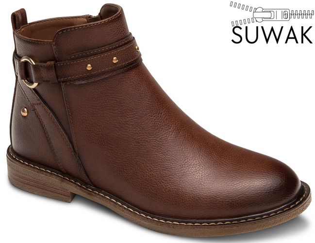 Botki zimowe damskie Skotnicki DB-3-1345BR brązowe rozm.36-41