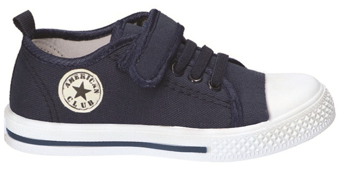 American Club CTEN-114 children's sneakers, black and navy blue, sizes 31-35