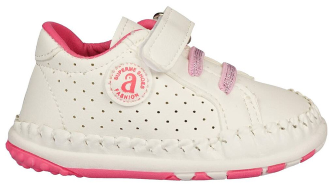 Apawwa 0FC43CE children's shoes, white, sizes 17-20