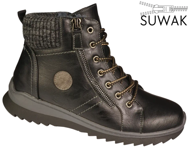 Buty zimowe damskie Jomix D9819-9BLGY czarne rozm.36-42