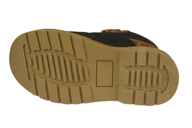 American Club BES-144 children's winter shoes, black and navy blue, sizes 25-29