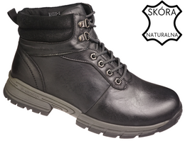 Buty zimowe męskie Le Scarpe MA8035-1 czarne rozm.40-45