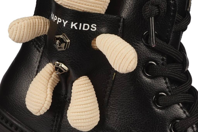 Apawwa AND739BL children's boots black size 21-25