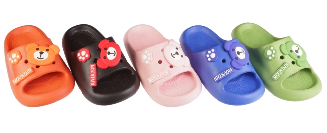 Children’s Pool Slides Sport CT4085-2 – Black, Orange, Green, Blue & Pink – Sizes 30–35