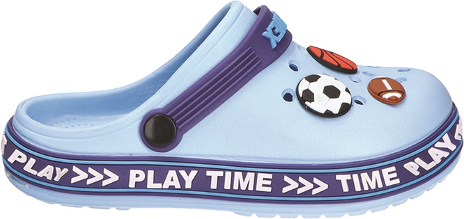 Klapki basenowe dziecięce American Club CNH-186 czarne i niebieskie rozm.29-33