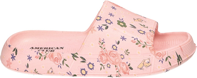 Women's Pool Slides American Club DNH-173 Pink and Beige, Sizes 37-41