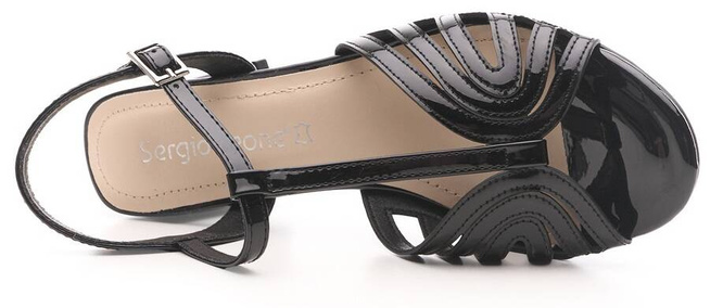 Sergio Leone DSK880CZLA women's sandals, black, sizes 36-40