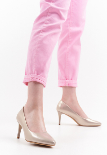 Women's high heels Sergio Leone D1336ZLBL gold size 36-41