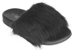 Women's textile slippers Skotnicki DKL-3-G11BL black size 36-41