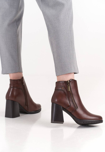 Sergio Leone DBT323BRSK women's winter shoes, brown, sizes 36-40