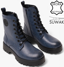 Sergio Leone DTR710-SGR women's boots navy blue size 36-40