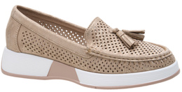 Mokasyny damskie Sergio Leone DMK096HZL złote rozm.36-40