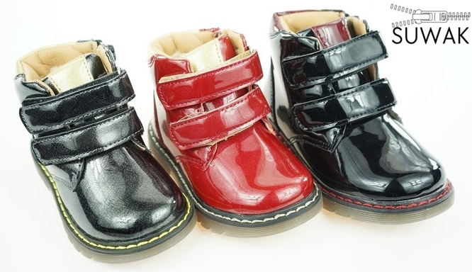 Buty zimowe dziecięce LinShi BA2938-22 czerwone, czarne i szare rozm.27-32