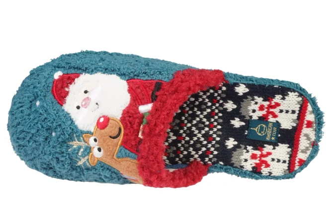 American Club DSL-13 women's textile slippers, black and navy blue, sizes 37-41